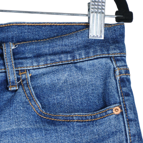 Old Navy Denim Shorts Women Size 10 Blue Stretch Cuffed Pockets Casual Summer - Picture 4 of 5